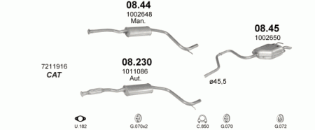 Глушитель Ford Mondeo (1996-2000) 844