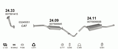 Глушитель Skoda Felicia (1994-2001) 2411