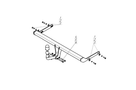 Прицепное устройство (фаркоп) Volkswagen Polo (2009-) 92301A