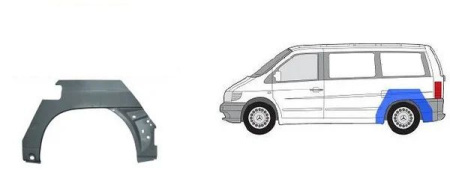Арка задняя левая Mercedes Vito W638 (1996-2003) P146131