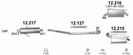 Глушитель Mazda 6 (2002-2007) 12215