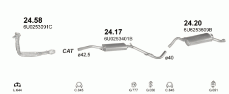 Глушитель Skoda Felicia (1994-2001) 2417