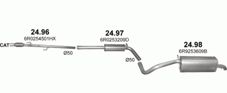 Глушитель Seat Ibiza (2008-2017) 2496