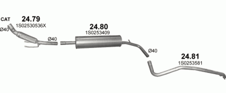 Глушитель Skoda Citigo (2011-) 2481