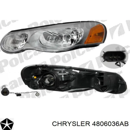 Фара правая Dodge Stratus (2001-2006) 09310492