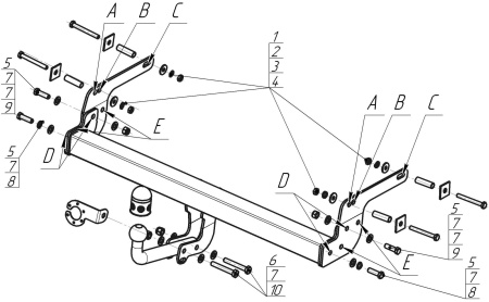 Прицепное устройство (фаркоп) Renault Duster (2020-) 