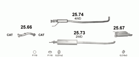 Глушитель Suzuki Liana (2001-2007) 2567