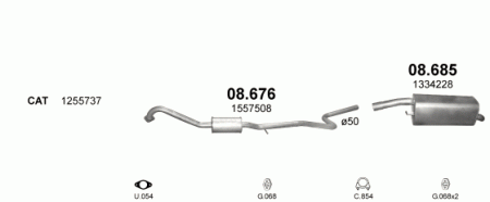 Глушитель Ford Fusion (2002-2012) 8676