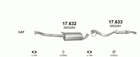 Глушитель Opel Frontera B (1998-2004) 17633