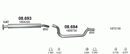 Глушитель Ford C-Max (2010-) 8694