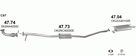 Глушитель Kia Sephia (1998-2004) 4704