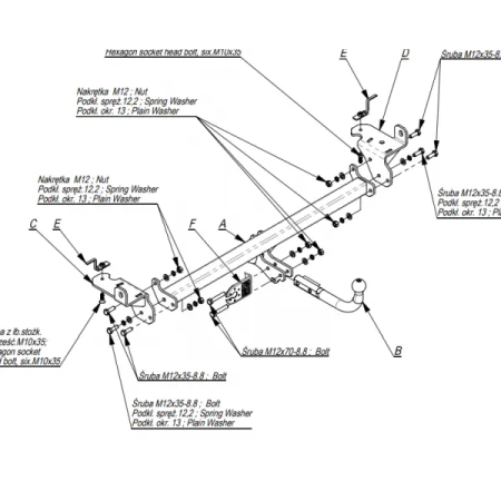 Прицепное устройство (фаркоп) Ford Explorer (2019-) E069